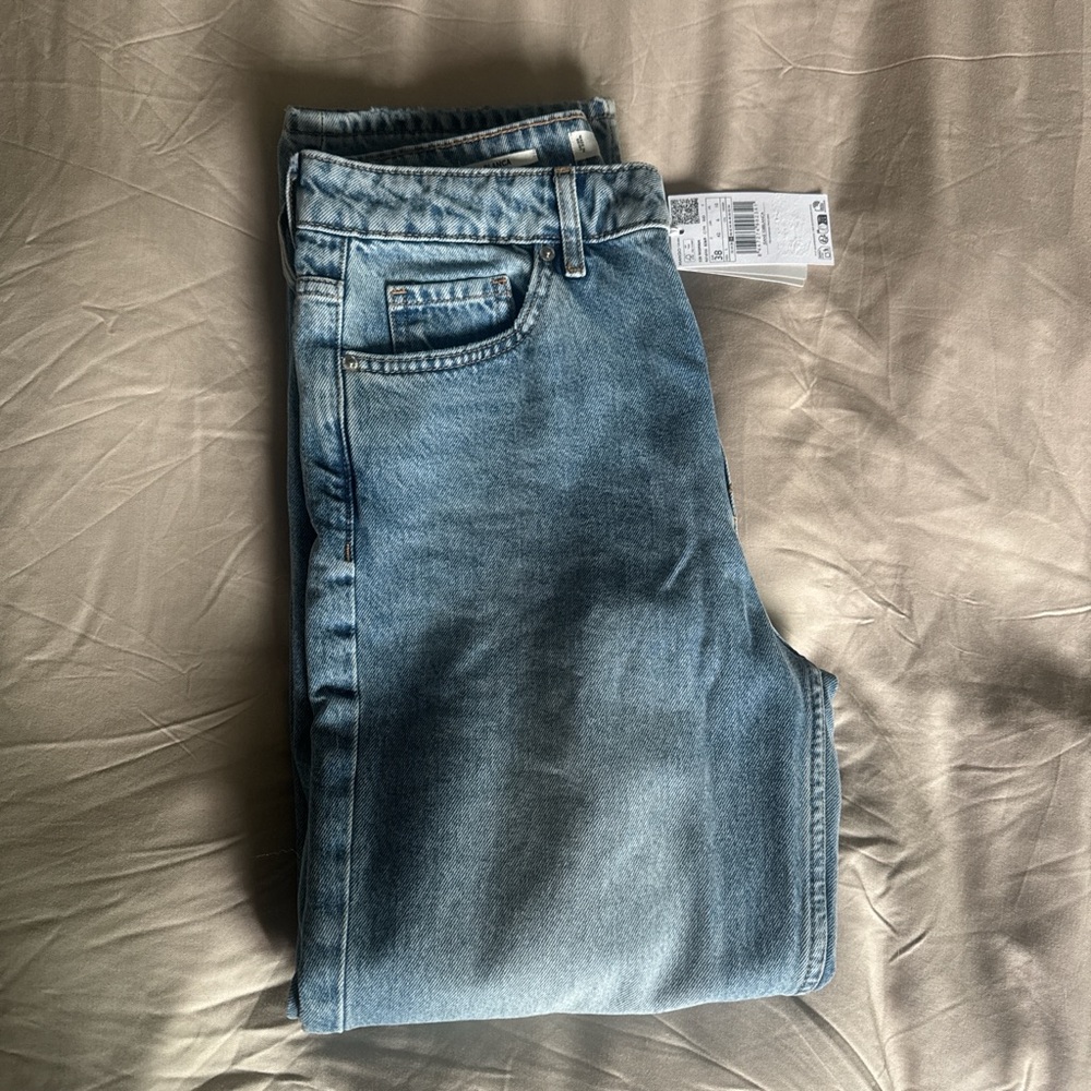 Mango Light Blue Women's Straight Leg Jeans